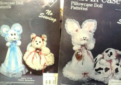 66101 NO SEW PILLOWCASE BUNNY/ DOG/ MOUSE/ BEAR DOLL 2 PATTERNS